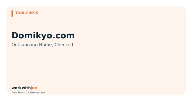 Domikyo.com Check: The Outsourcing Name With No Firm Behind It