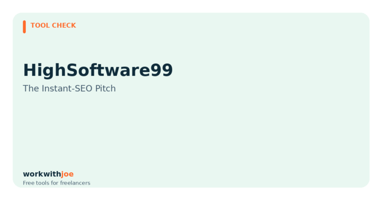 SEO by HighSoftware99: The 'Instant Ranking' Pitch, Checked