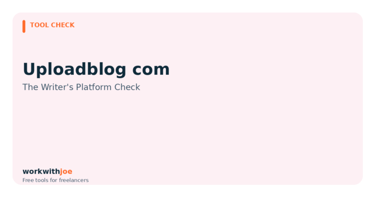 Uploadblog com Check: Should Writers Publish There?