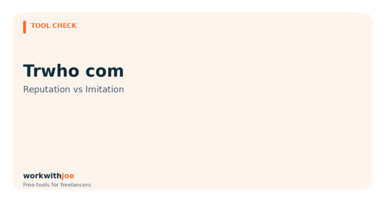 Trwho com Check: Reading Reputation vs Its Imitation